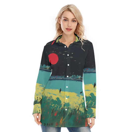 All-Over Print Women's Long Shirt