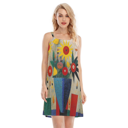 All-Over Print Women's O-neck Cami Dress