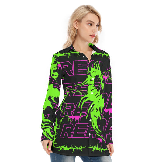 All-Over Print Women's Long Shirt