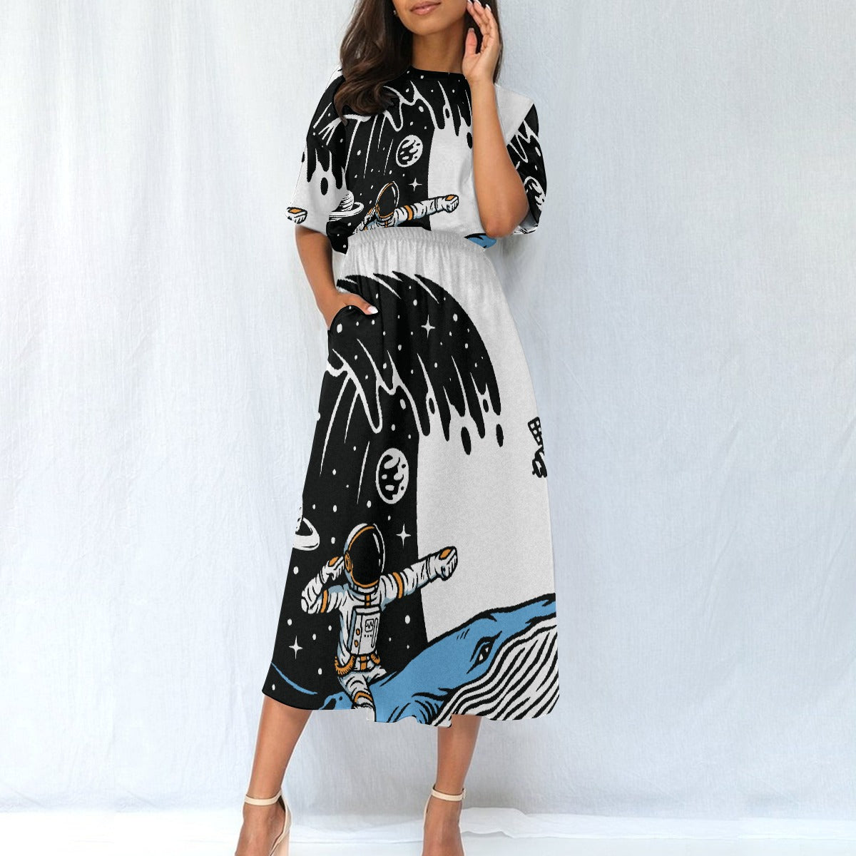 All-Over Print Women's Elastic Waist Dress