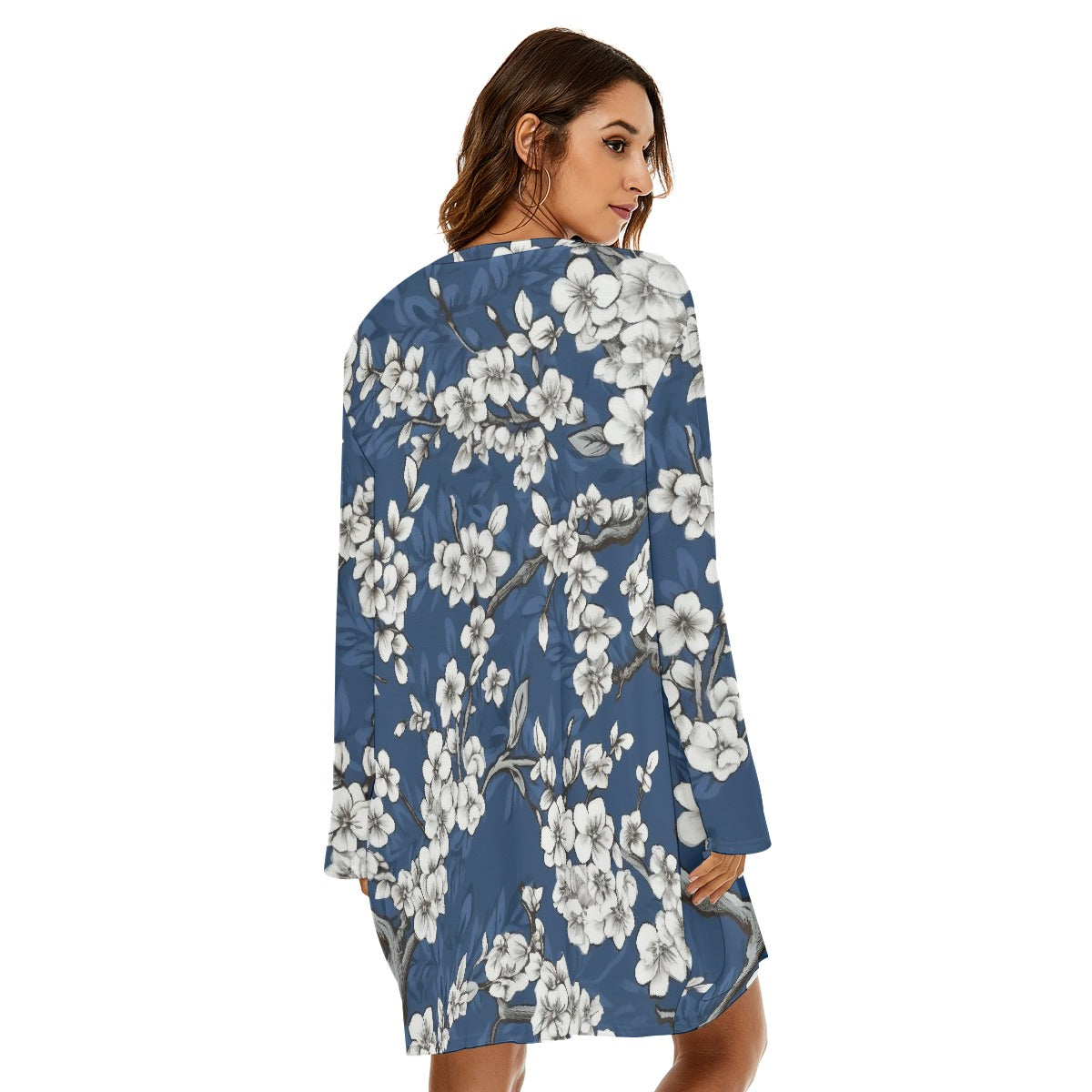 All-Over Print  Women's Loose Crew Neck Dress