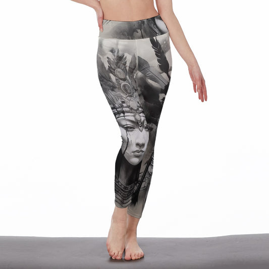 All-Over Print Women's High Waist Leggings | Side Stitch Closure