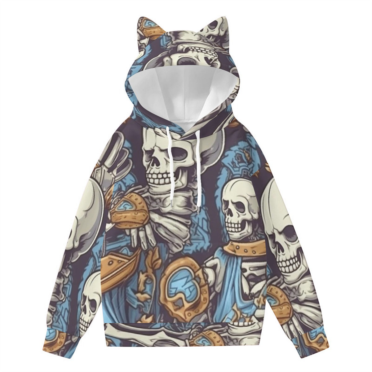 All-Over Print Women’s Hoodie With Decorative Ears