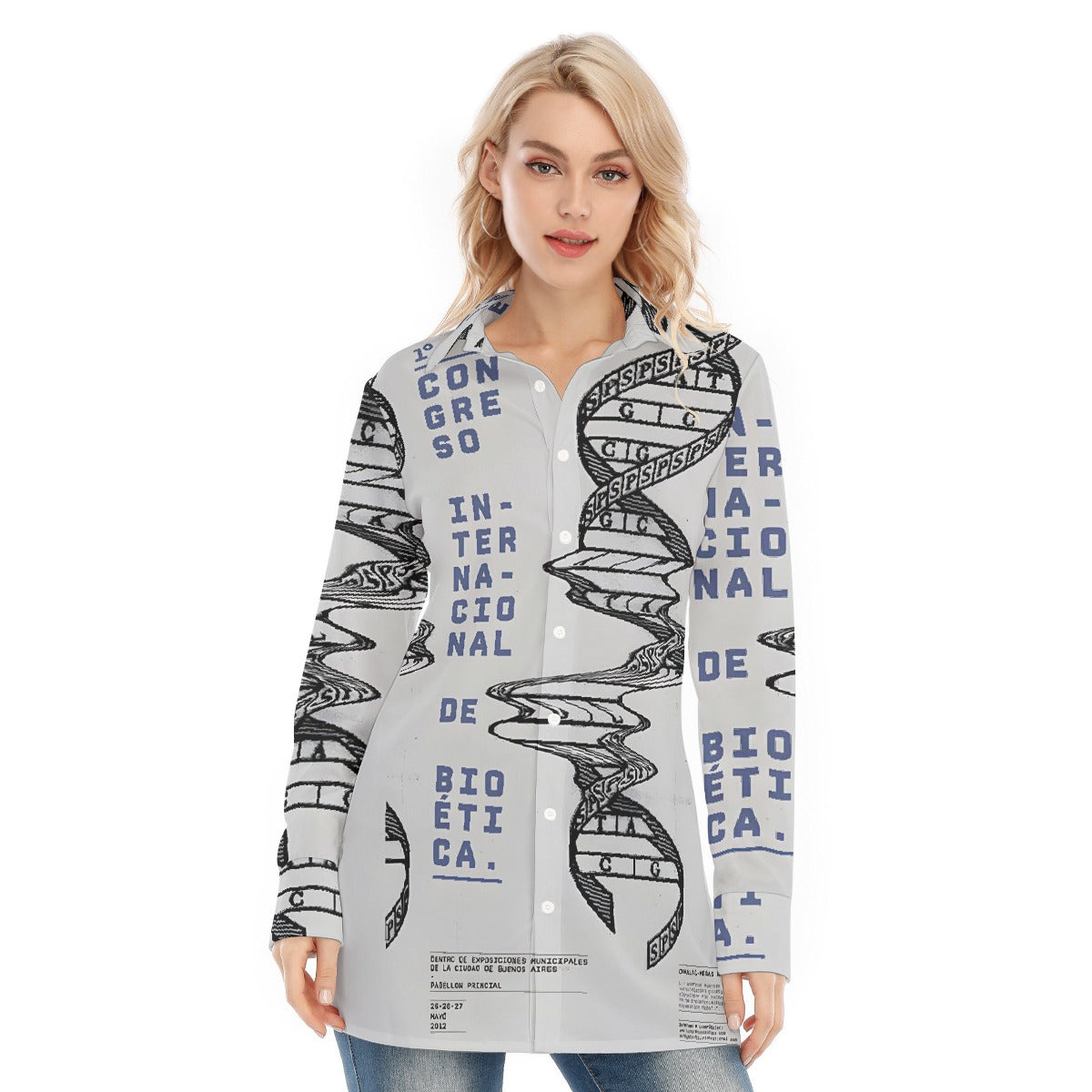 All-Over Print Women's Long Shirt