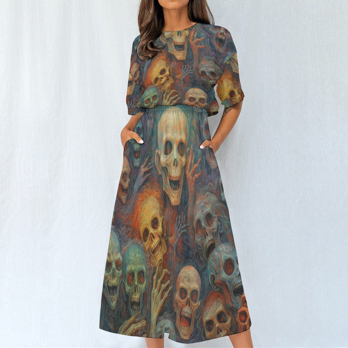 All-Over Print Women's Elastic Waist Dress