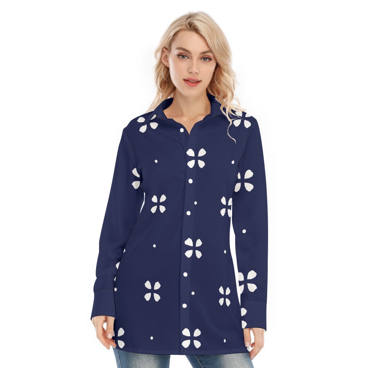 All-Over Print Women's Long Shirt