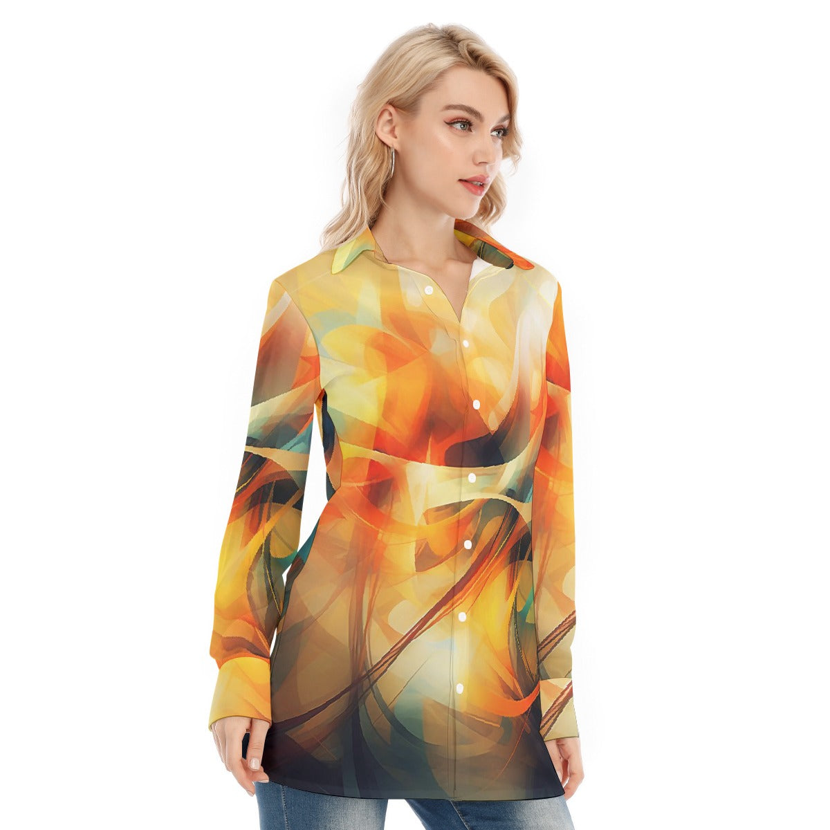 All-Over Print Women's Long Shirt