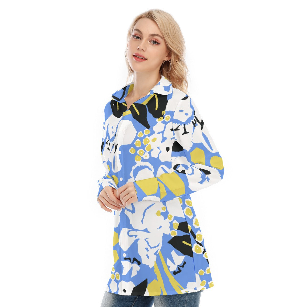 All-Over Print Women's Long Shirt