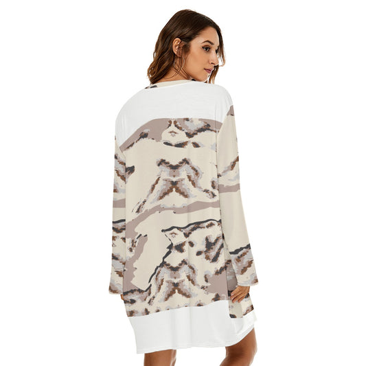 All-Over Print  Women's Loose Crew Neck Dress