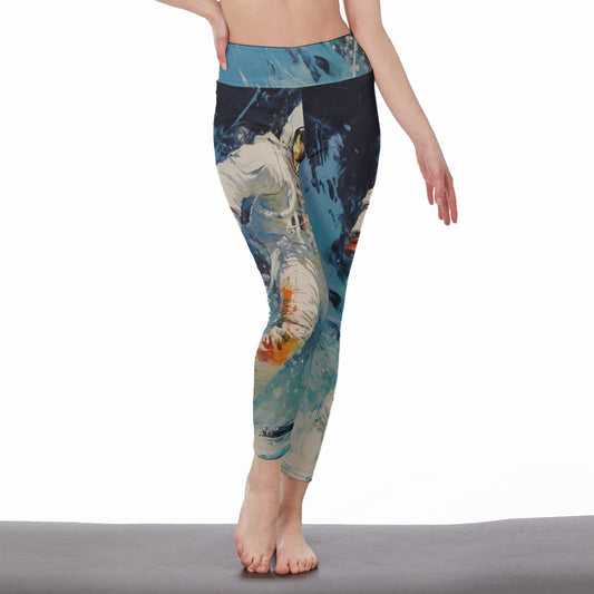 All-Over Print Women's High Waist Leggings | Side Stitch Closure