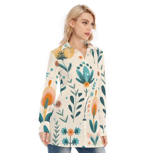 All-Over Print Women's Long Shirt