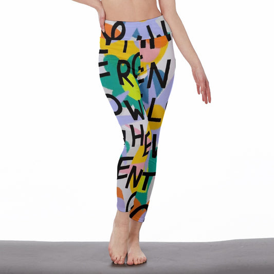 All-Over Print Women's High Waist Leggings | Side Stitch Closure