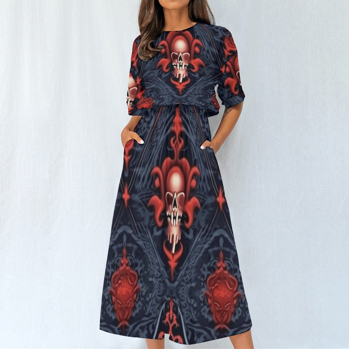 All-Over Print Women's Elastic Waist Dress