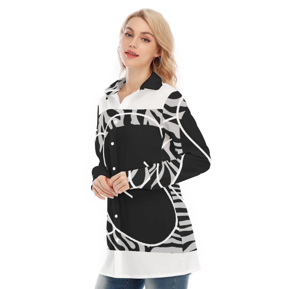 All-Over Print Women's Long Shirt