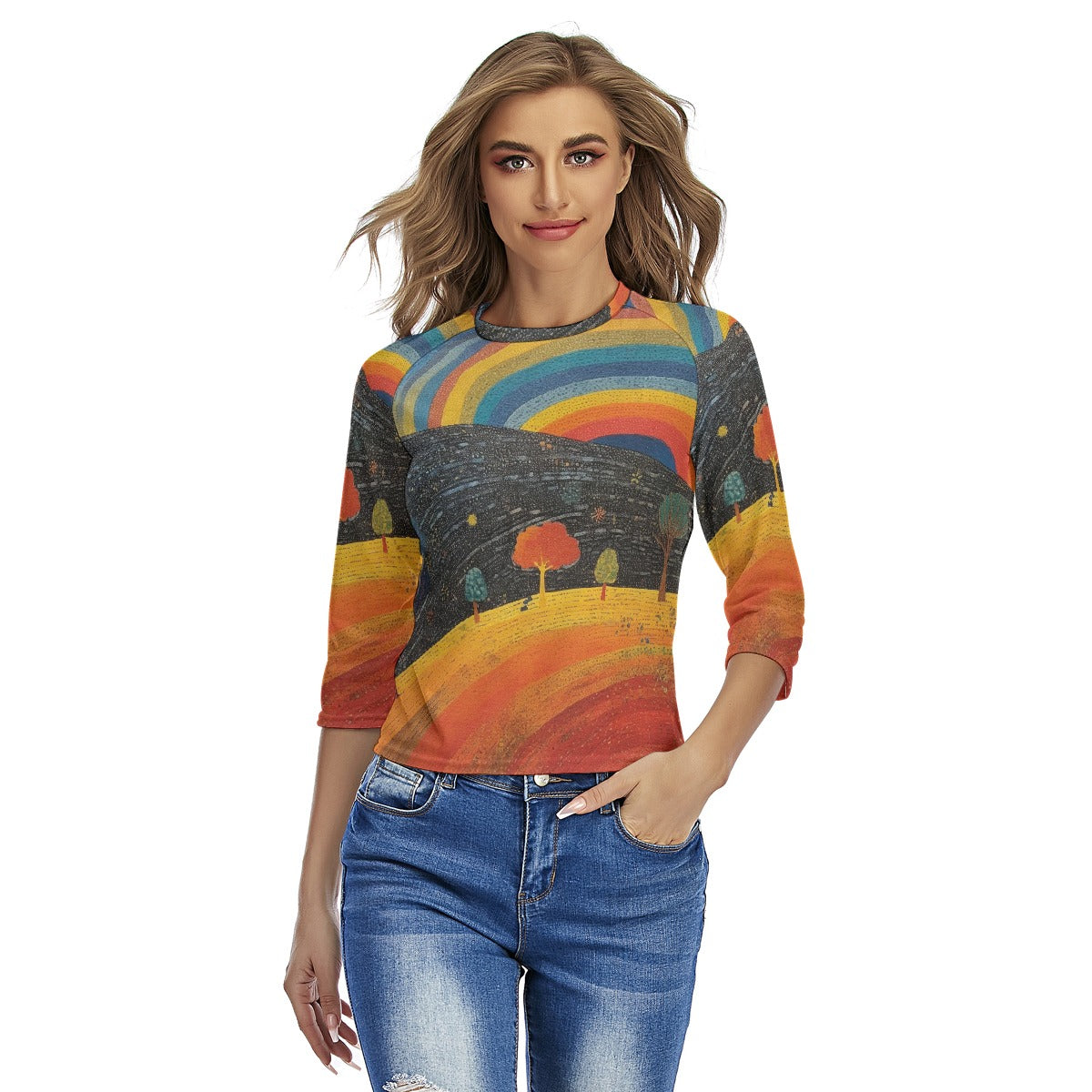 All-Over Print Women's Raglan Sleeves T-shirts