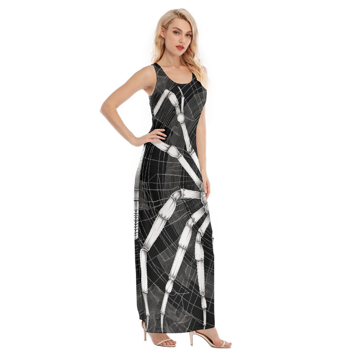 All-Over Print Women's Vest Dress | Length To Ankle