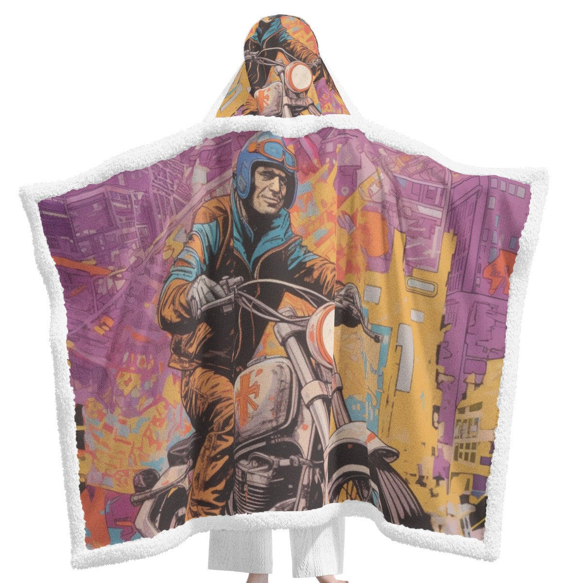 All-Over Print Unisex Wearable Hooded Blanket