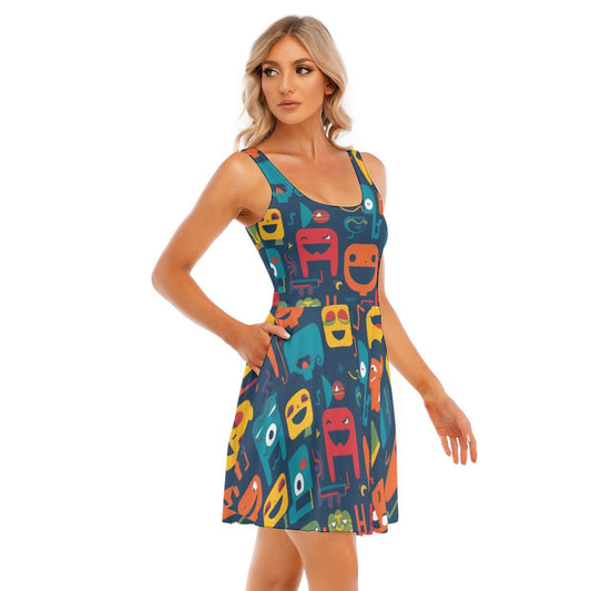 All-Over Print Women's Tank Vest Dress