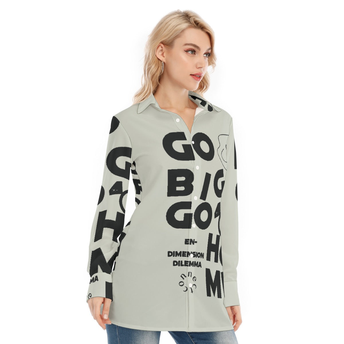 All-Over Print Women's Long Shirt