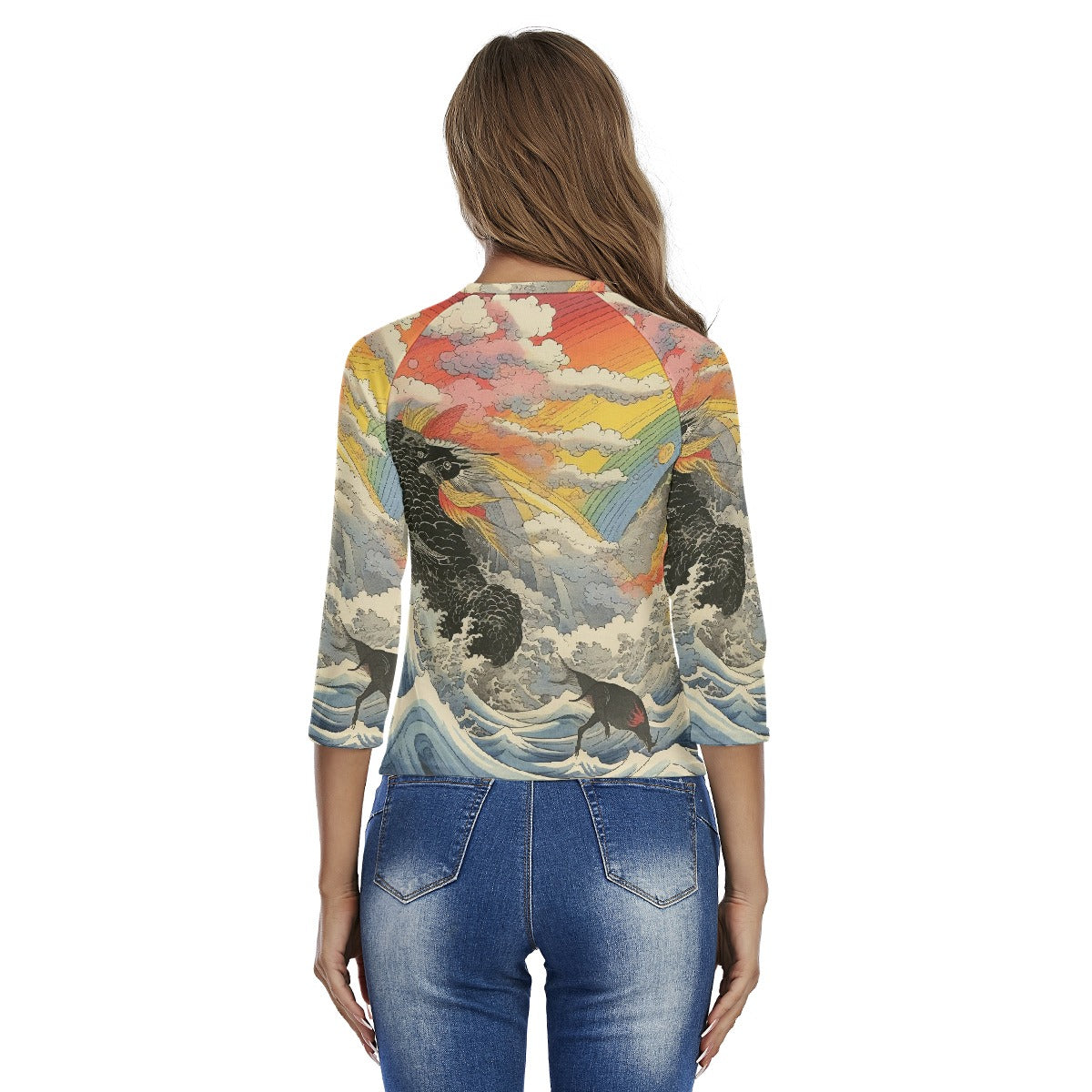 All-Over Print Women's Raglan Sleeves T-shirts