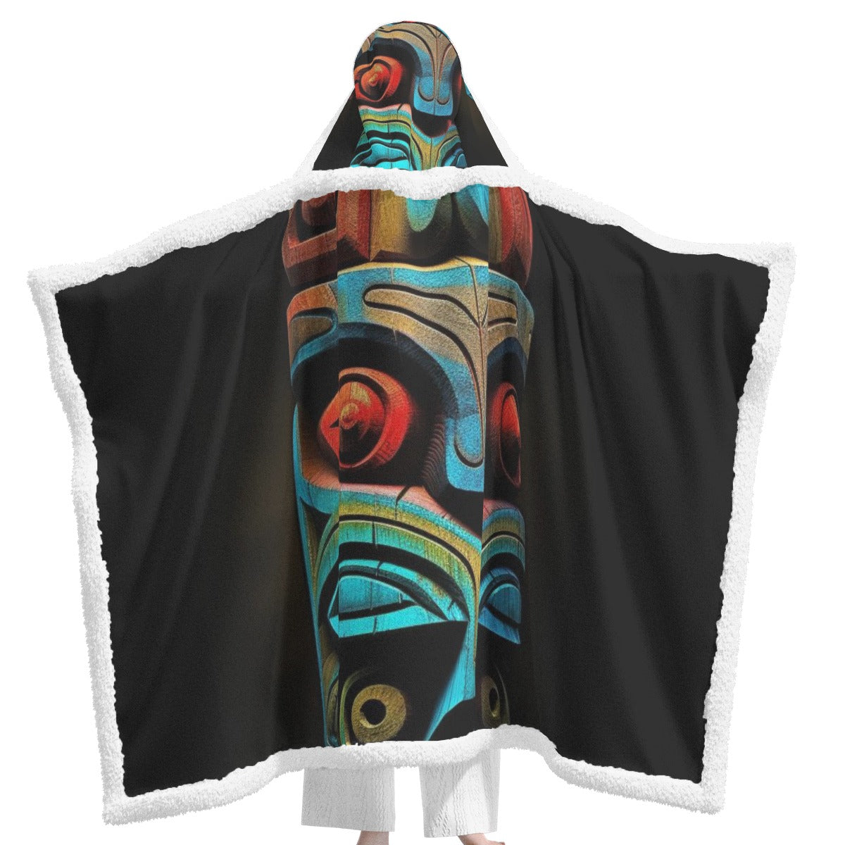 All-Over Print Unisex Wearable Hooded Blanket