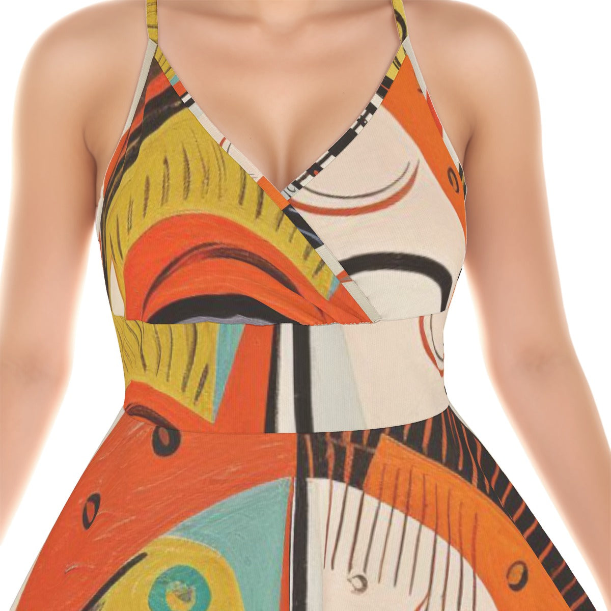 All-Over Print Women‘s Cross Cami Dress