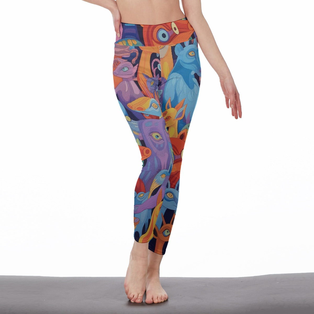 All-Over Print Women's High Waist Leggings | Side Stitch Closure