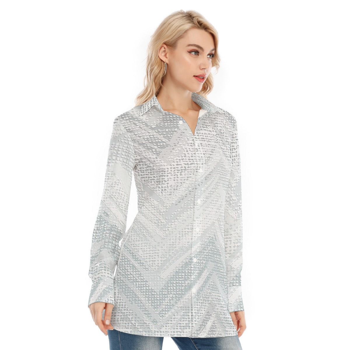 All-Over Print Women's Long Shirt