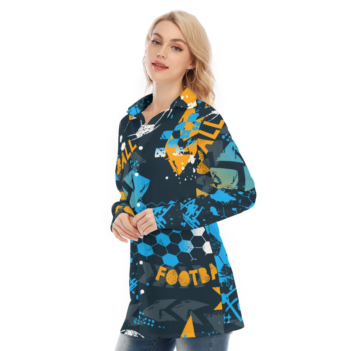 All-Over Print Women's Long Shirt