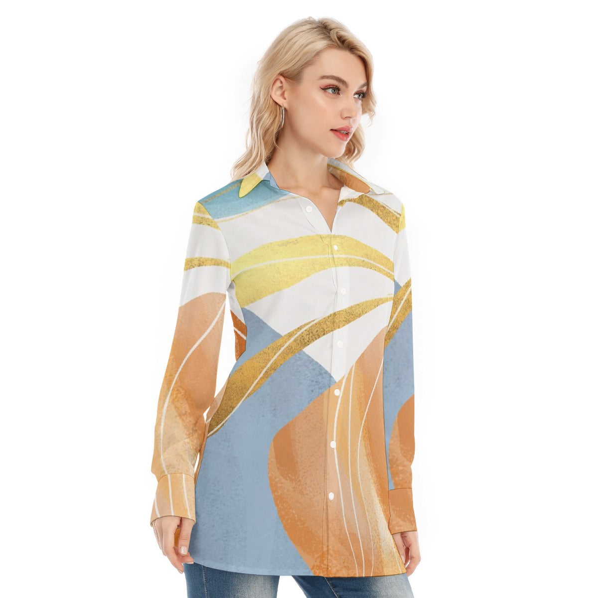 All-Over Print Women's Long Shirt