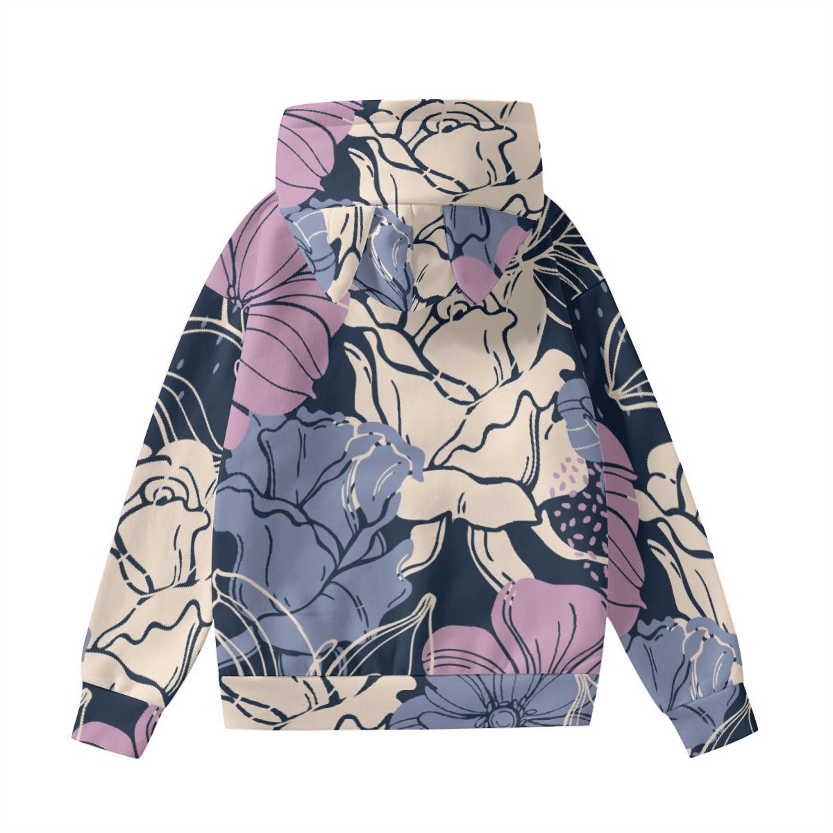 All-Over Print Women’s Hoodie With Decorative Ears