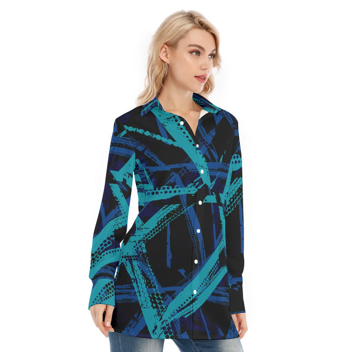 All-Over Print Women's Long Shirt