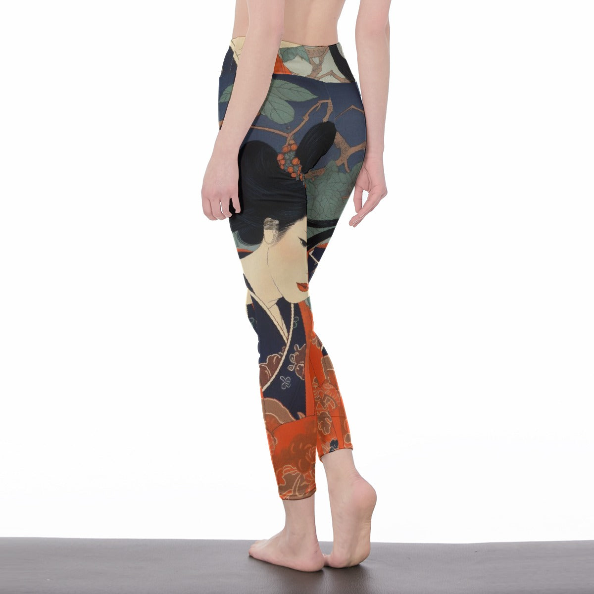 All-Over Print Women's High Waist Leggings | Side Stitch Closure