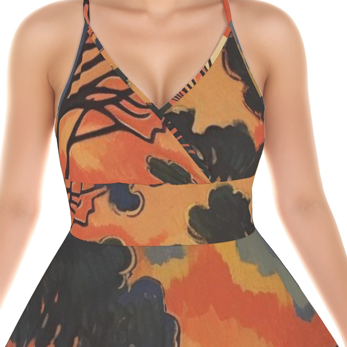 All-Over Print Women‘s Cross Cami Dress