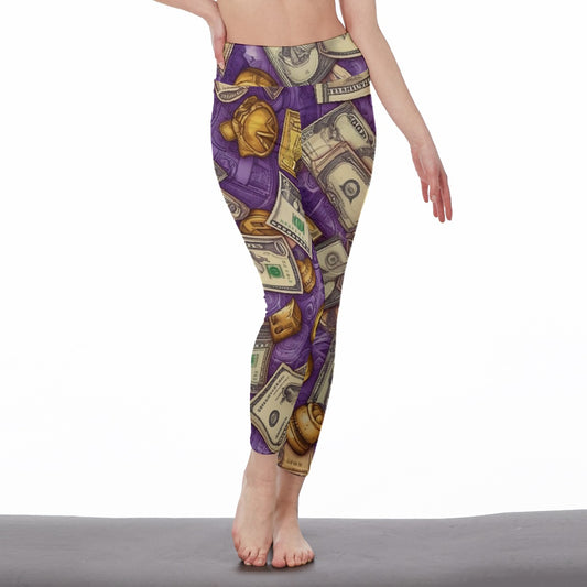 All-Over Print Women's High Waist Leggings | Side Stitch Closure