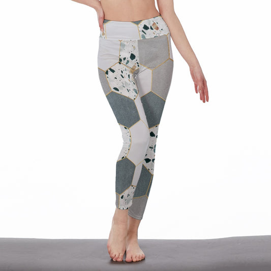 All-Over Print Women's High Waist Leggings | Side Stitch Closure