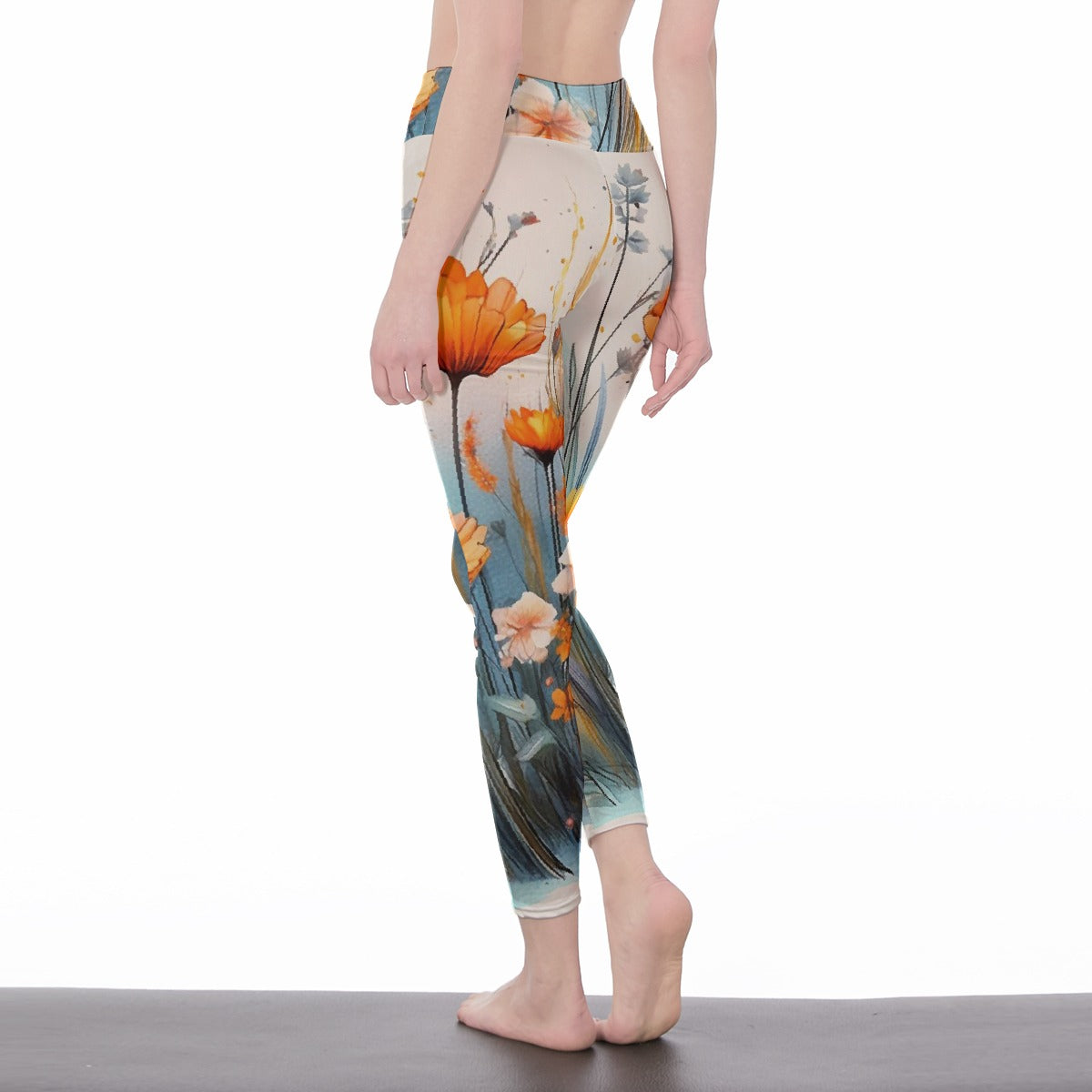 All-Over Print Women's High Waist Leggings | Side Stitch Closure