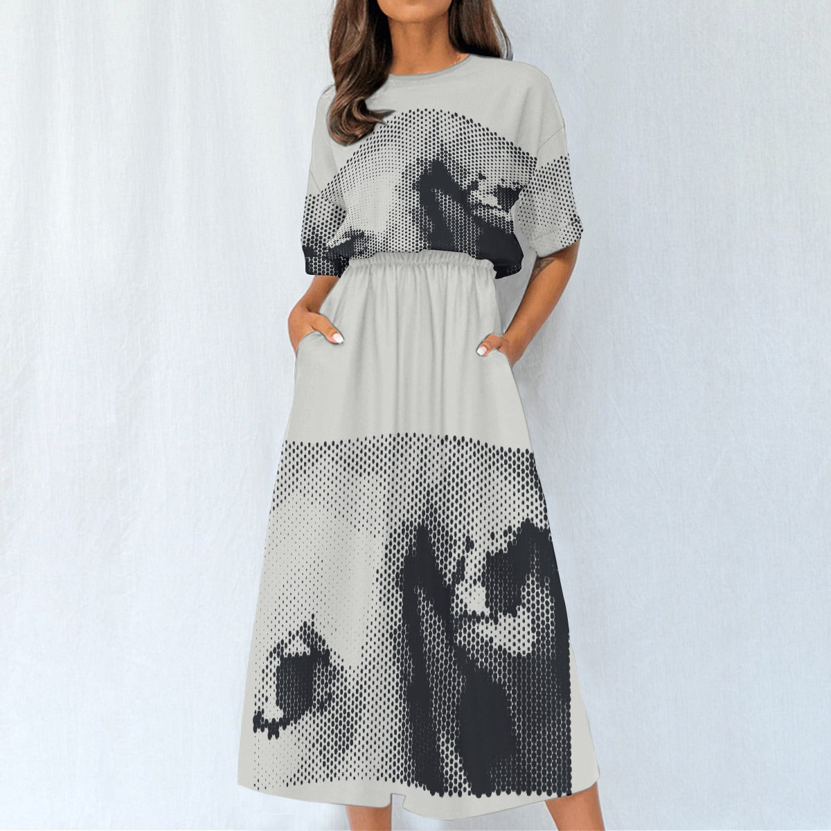 All-Over Print Women's Elastic Waist Dress