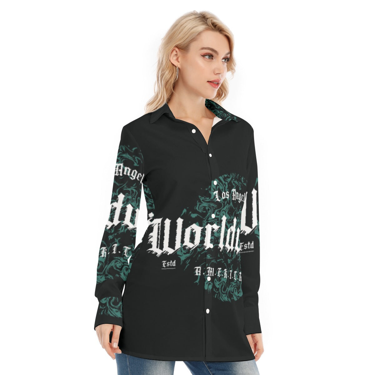 All-Over Print Women's Long Shirt