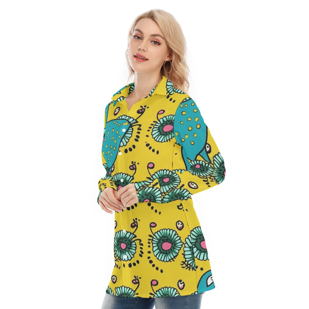 All-Over Print Women's Long Shirt