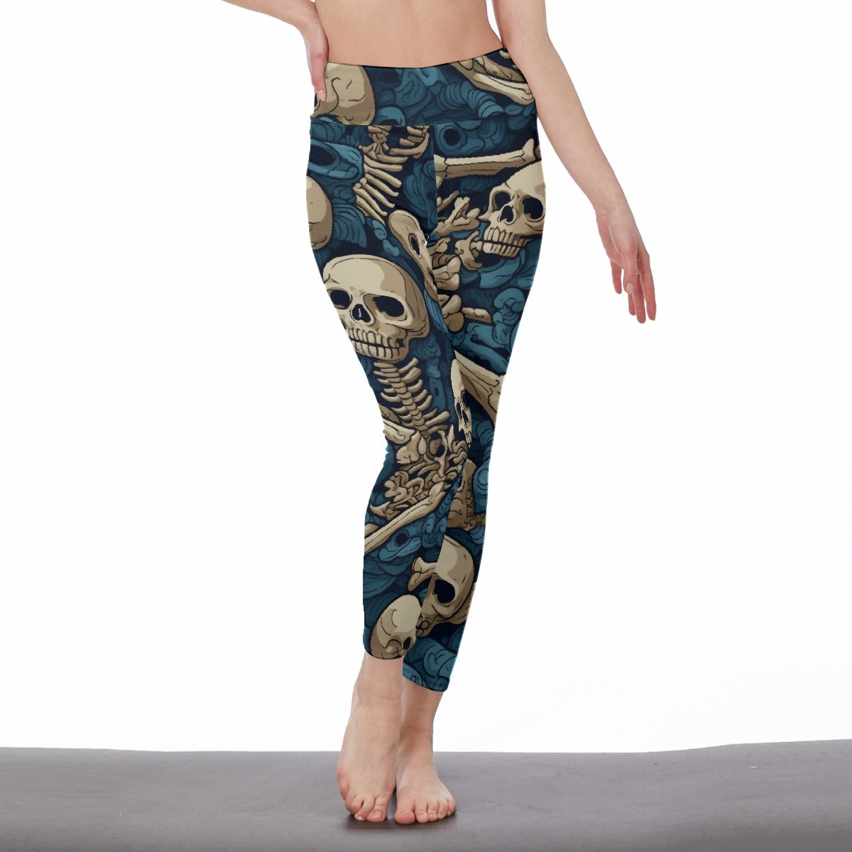 All-Over Print Women's High Waist Leggings | Side Stitch Closure