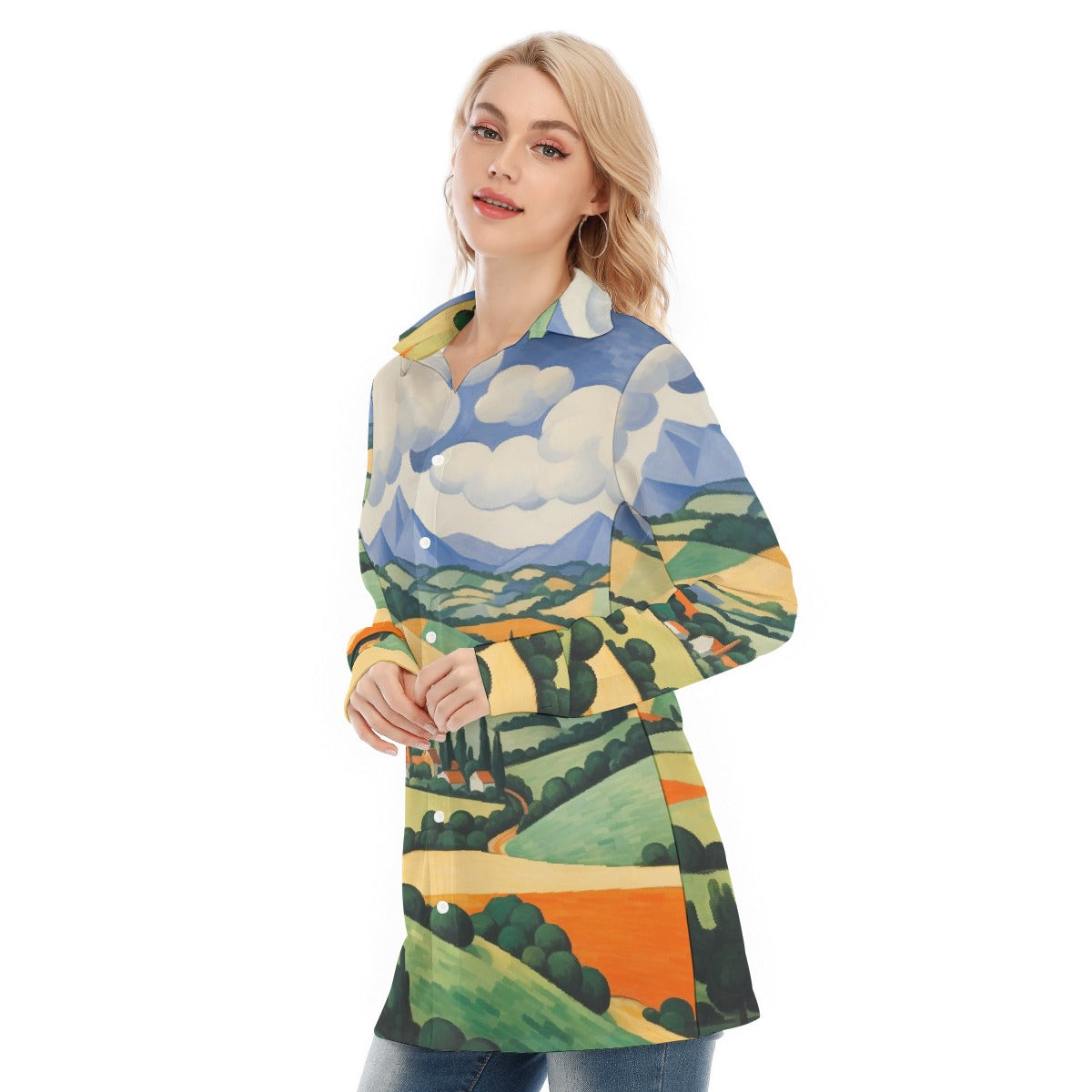 All-Over Print Women's Long Shirt