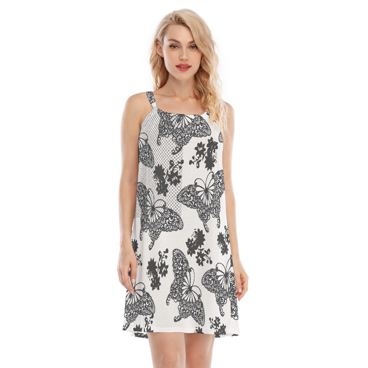 All-Over Print Women's O-neck Cami Dress