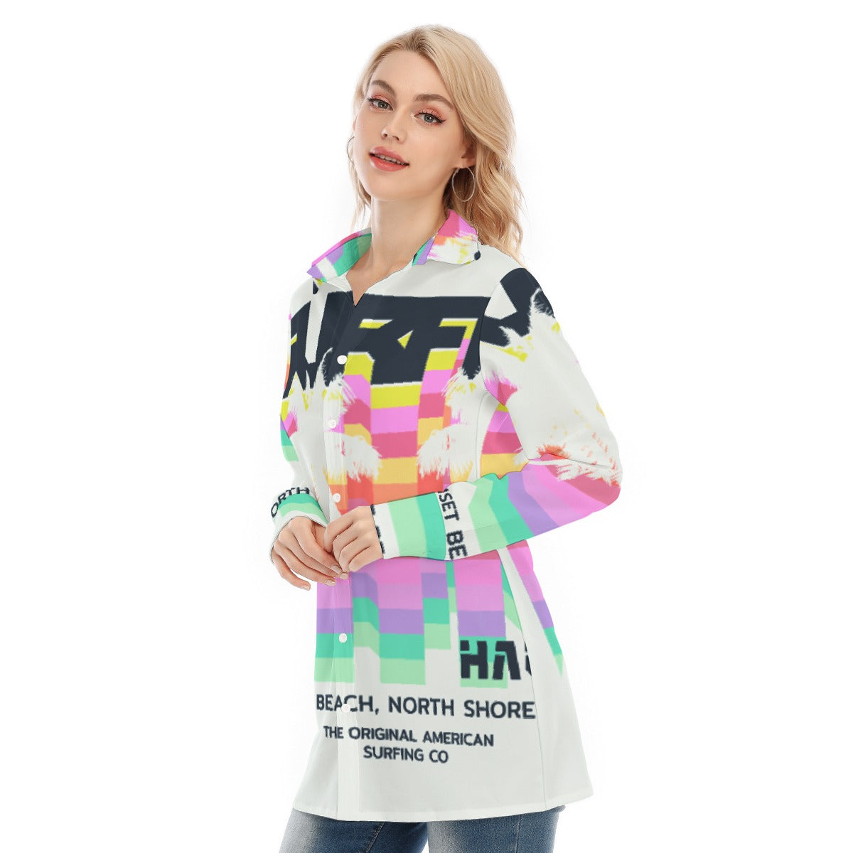 All-Over Print Women's Long Shirt