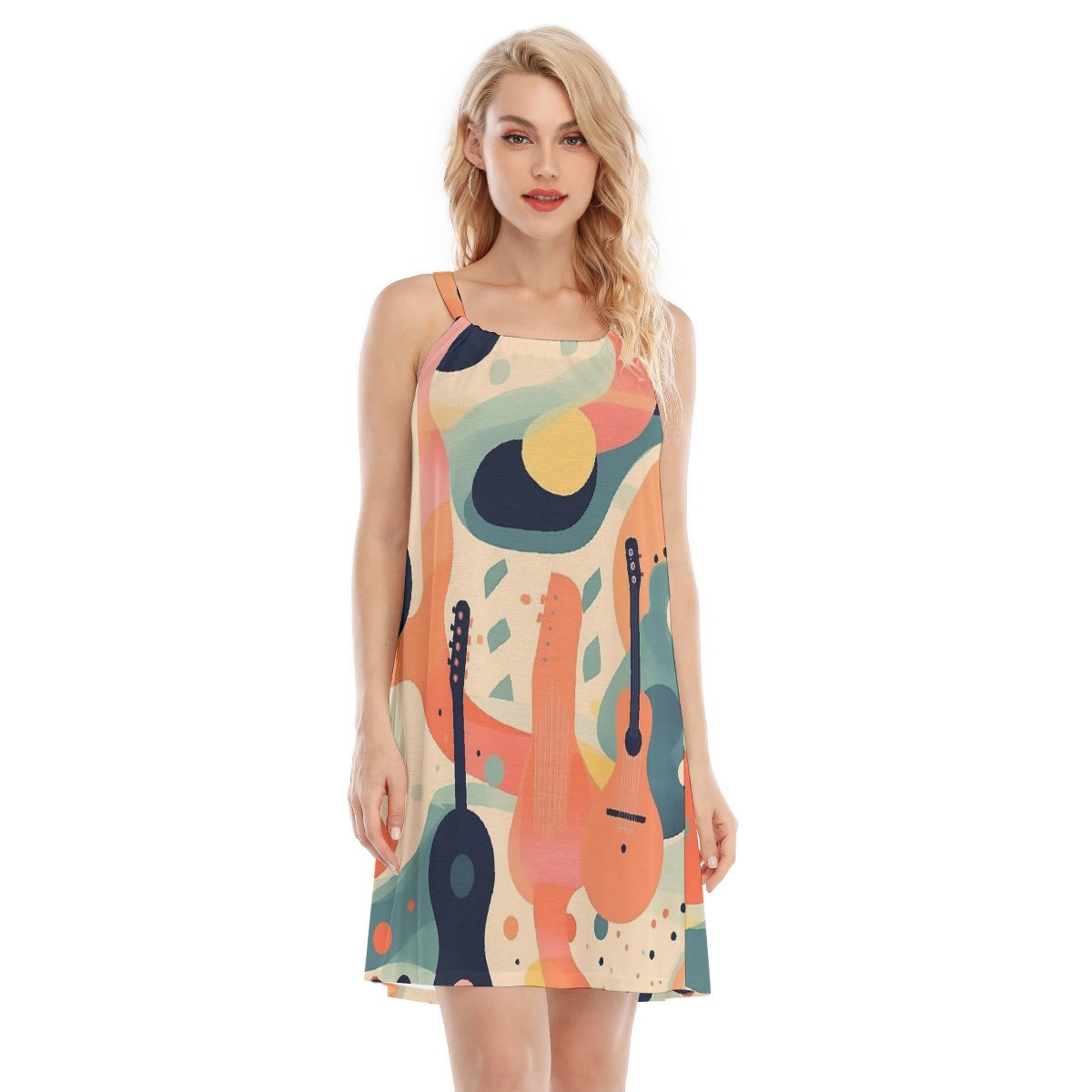 All-Over Print Women's O-neck Cami Dress