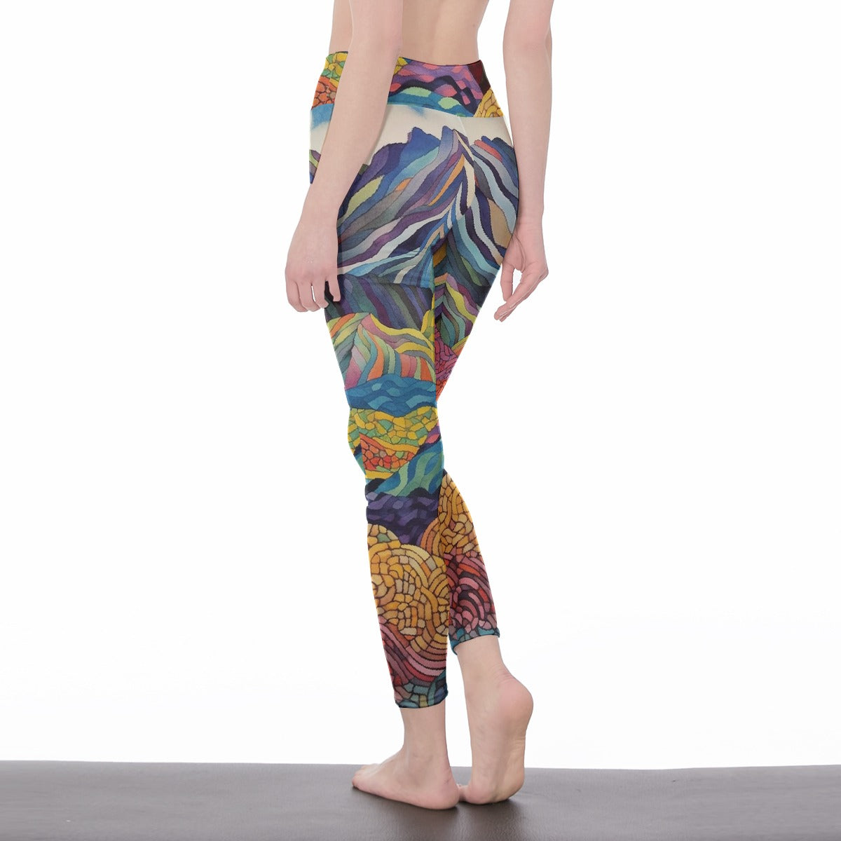 All-Over Print Women's High Waist Leggings | Side Stitch Closure