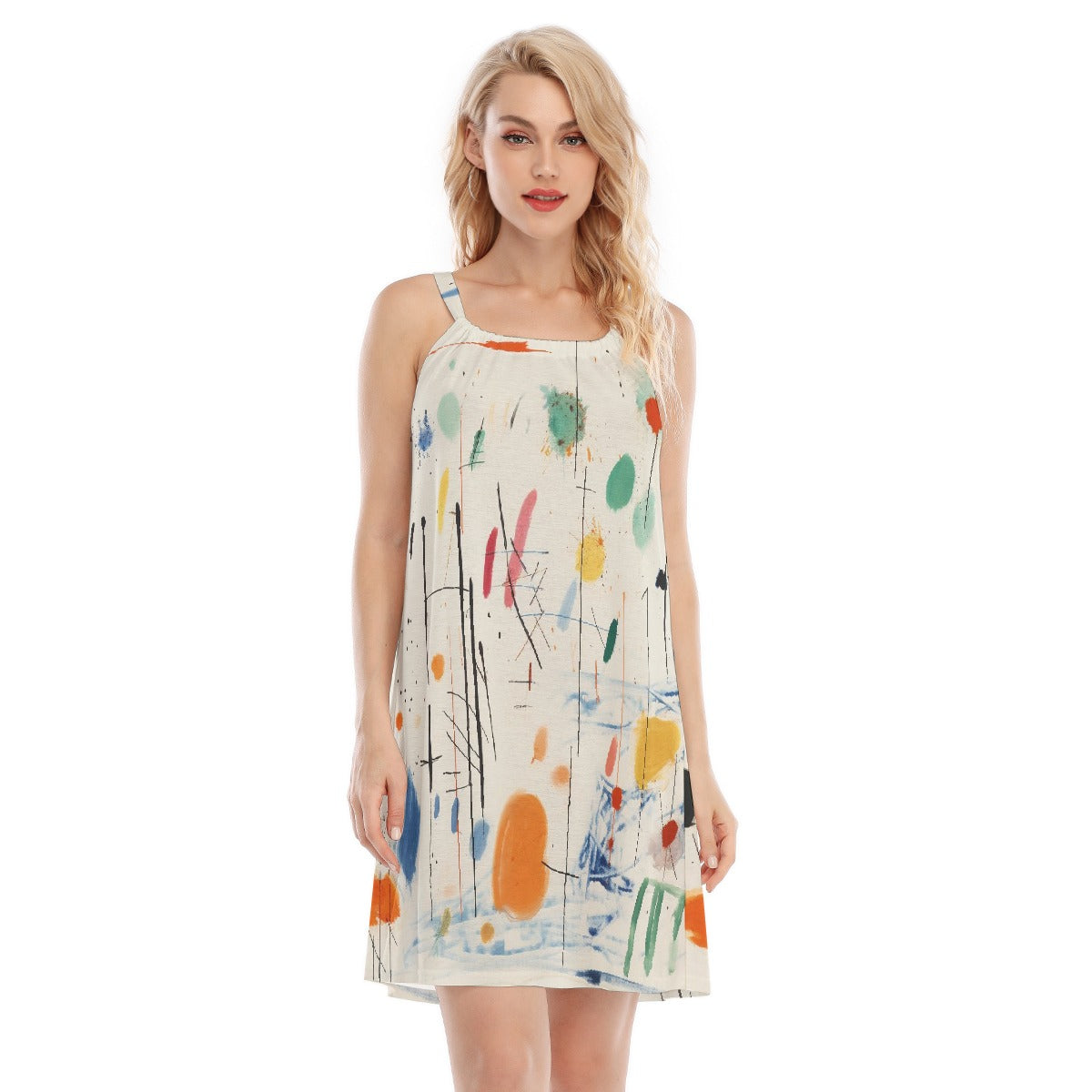 All-Over Print Women's O-neck Cami Dress