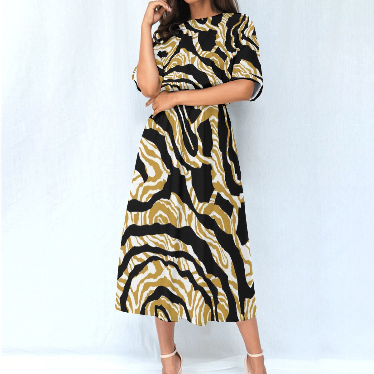 All-Over Print Women's Elastic Waist Dress