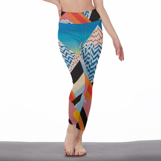 All-Over Print Women's High Waist Leggings | Side Stitch Closure