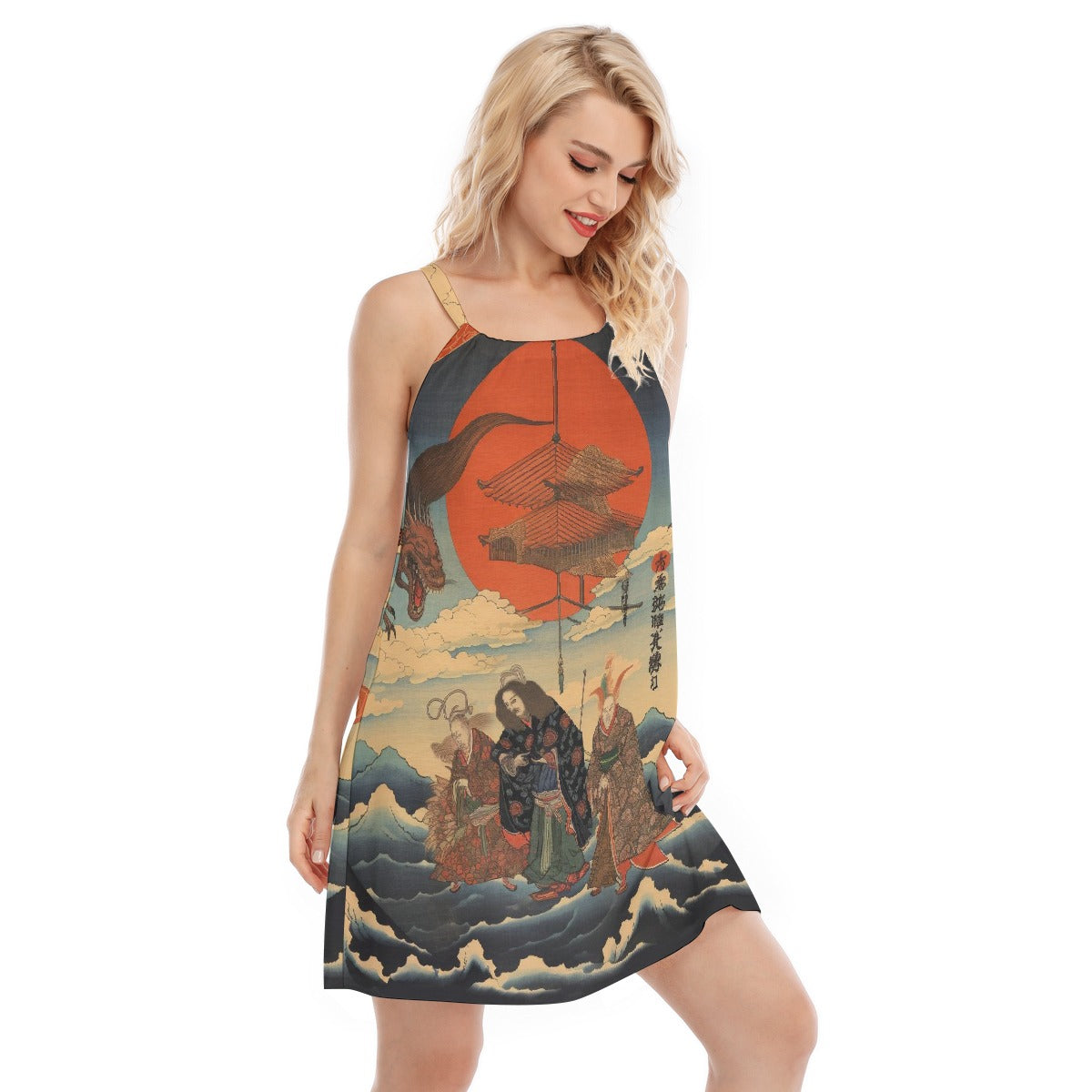 All-Over Print Women's O-neck Cami Dress